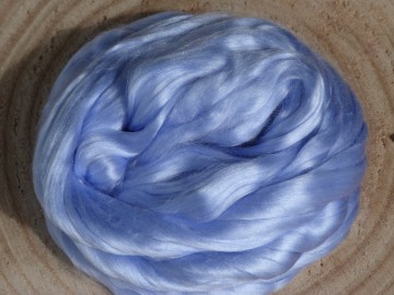 Moerbei zijde lont Licht-Blauw