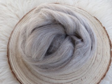 Fijne grijze alpaca in lont