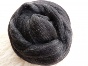 merino lontwol zwart-wit gemêleerd