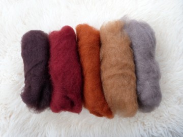 Super zachte Perendale kaardvlies kleurenset 6 bruin