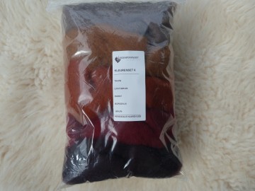 Super zachte Perendale kaardvlies kleurenset 6 bruin