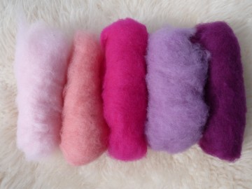 Super zachte Perendale kaardvlies kleurenset 1 roze