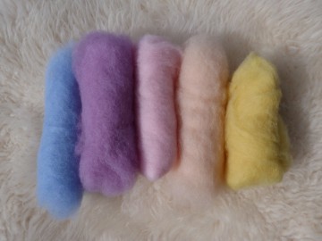 Super zachte Perendale kaardvlies kleurenset 8 pastel