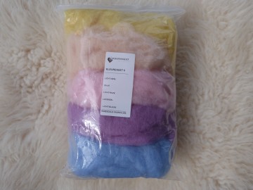 Super zachte Perendale kaardvlies kleurenset 8 pastel