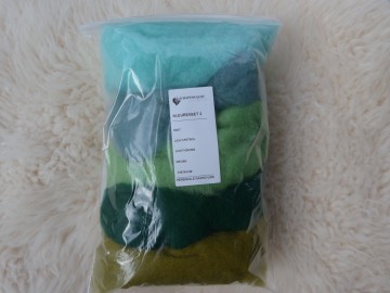 Super zachte Perendale kaardvlies kleurenset 2 groen