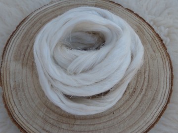 Vlas/linnenvezel wit gebleekt in lont