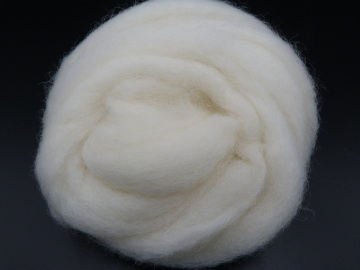 Witte shetland kaardvlies in lont