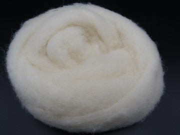 Witte cheviot kaardvlies in lont