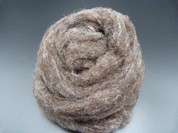 Zwarte shetland kaardvlies in lont