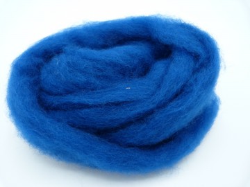 Corriedale kaardvlies in lont blauw