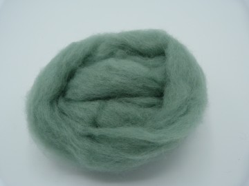 Corriedale kaardvlies in lont licht petrol