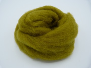 Gekleurde kaardvlies Corriedale in lont getrokken pistache