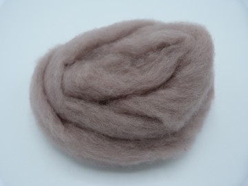 Gekleurde kaardvlies Corriedale in lont getrokken cappuccino