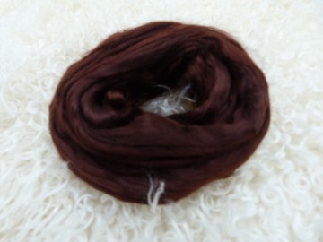 Moerbei zijde lont choco bruin