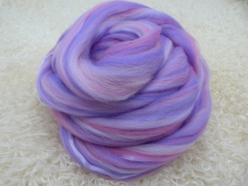 Gekleurde Corriedale/Tencel mix Bosviooltje