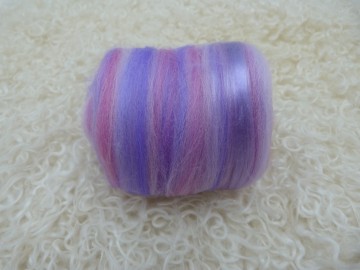 Gekleurde Corriedale/Tencel mix Bosviooltje