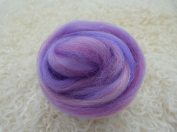 Gekleurde Corriedale/Tencel mix Bosviooltje