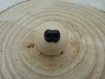 Zwarte dierenneuzen in 10/12 of 15 mm