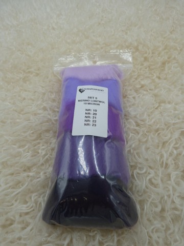 Kleurenset 5 extra fijne merino wol