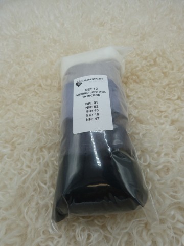 Kleurenset 12 extra fijne merino wol