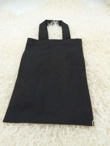 Sjiek klein zwart tasje van 100% katoen