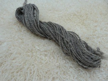 Grijze shetland lontwol