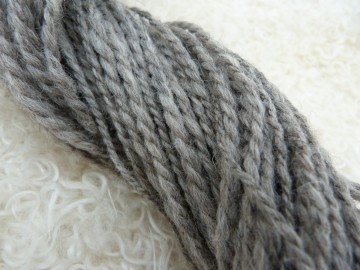Grijze shetland lontwol