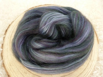 Gemêleerde sokkenwol mix in de kleuren Groen/Paars/Lila