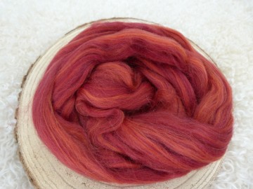 Gemêleerde sokkenwol mix in de kleuren Oranje-Rood