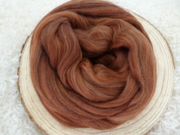 Gemêleerde sokkenwol mix in de kleur Koper