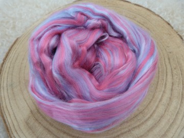 Gekleurde bamboo mix in lont roze