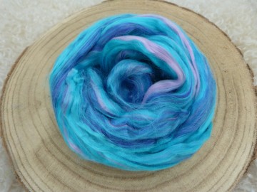 Gekleurde bamboo mix in lont blauw/paars