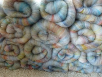 Extra fijne merino batt met viscose