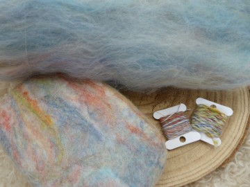 Extra fijne merino batt met viscose