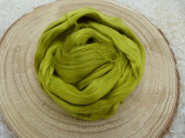 Moerbei zijde lont Olijfgroen