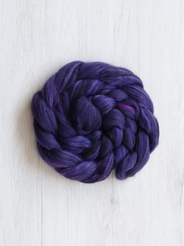 Merino lontwol melange – Purple Butterfly detail
