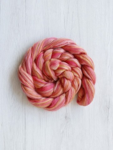 Extra fijne merino lontwol melange – Rosy Maple Moth (zacht gemêleerd)