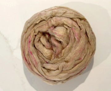 Sari Silk Sandstorm 25 gram | Handgeverfde Zijde voor Spinnen en Vilten