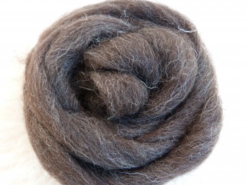 Natuurlijke bruine Jacob lontwol