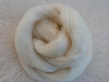 Natuurlijke witte Jacob lontwol.