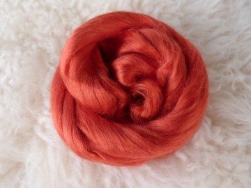 Gekleurde bamboo in lont warm oranje