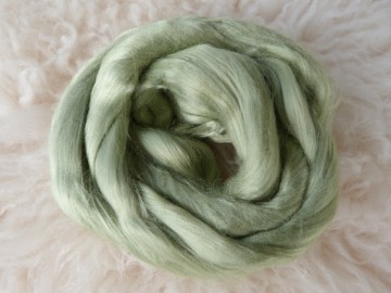 Gekleurde bamboo in lont lichtgroen