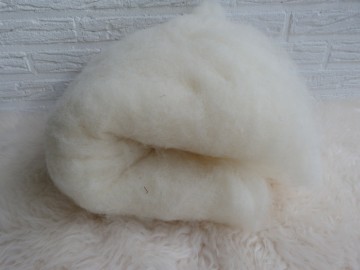 Natuurlijk witte Jacob kaardwol