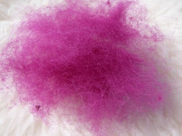Gekaarde bergschaap in de kleur Fuchsia