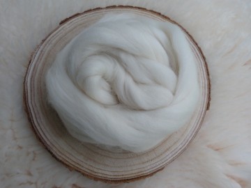 Baby Alpaca wit in lont