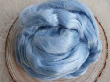 Viscose lont licht blauw