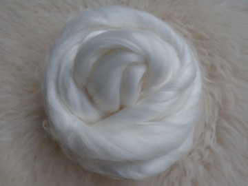 Viscose (kunstzijde) wit in lont