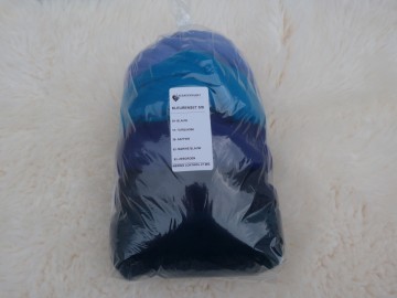 Merino lontwol kleuren-set blauw