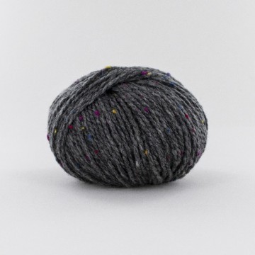 Antraciet tweedgaren merino mohair