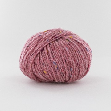 Roze gemêleerd merino mohair garen